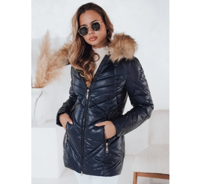 Dámská prošívaná zimní bunda SOLARIS navy blue Dstreet TY4009 Dámská prošívaná zimní bunda SOLARIS navy blue Dstreet TY4009