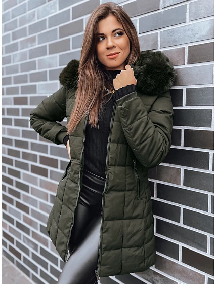Dámská prošívaná zimní bunda LELISIA zelená FashionStreet TY4029 Dámská prošívaná zimní bunda LELISIA zelená FashionStreet TY4029