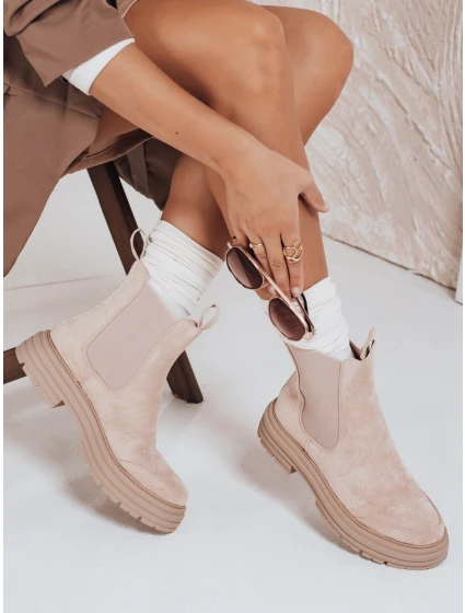 Dámské semišové béžové kozačky MADDEN FashionStreet ZY0415 Dámské semišové béžové kozačky MADDEN FashionStreet ZY0415