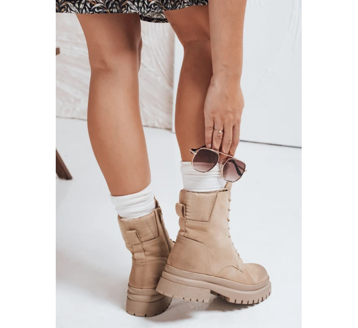 Dámské boty BASTEL beige Dstreet ZY0422 Dámské boty BASTEL beige Dstreet ZY0422
