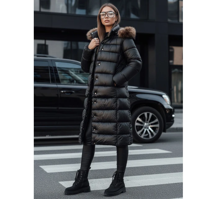 Dámská prošívaná zimní bunda s kapucí CROMBILA černá Dstreet TY4100 Dámská prošívaná zimní bunda s kapucí CROMBILA černá Dstreet TY4100