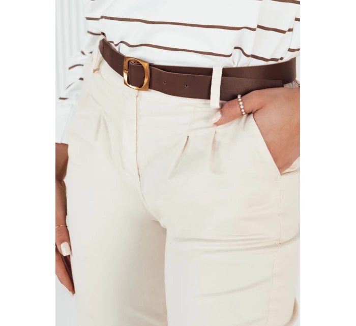 Dámské kalhoty CHITRAS ecru chinos FashionStreet UY1884 Dámské kalhoty CHITRAS ecru chinos FashionStreet UY1884