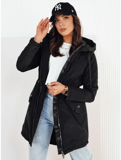 Dámská přechodná bunda parka GROLIN černá FashionStreet TY4172 Dámská přechodná bunda parka GROLIN černá FashionStreet TY4172