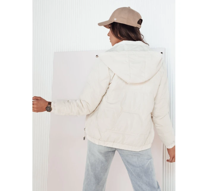 Dámská přechodná prošívaná bunda ZERNI bílá Dstreet TY4176 Dámská přechodná prošívaná bunda ZERNI bílá Dstreet TY4176