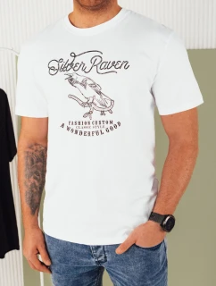 Pánské bílé tričko s potiskem Dstreet RX5362