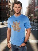 Pánské modré tričko s potiskem Dstreet RX5370