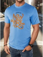 Pánské modré tričko s potiskem Dstreet RX5370