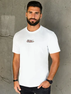 Pánské bílé tričko s potiskem Dstreet RX5421