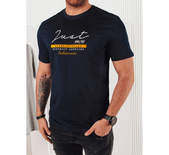 Pánské tmavě modré tričko s potiskem Dstreet RX5425 Pánské tmavě modré tričko s potiskem Dstreet RX5425