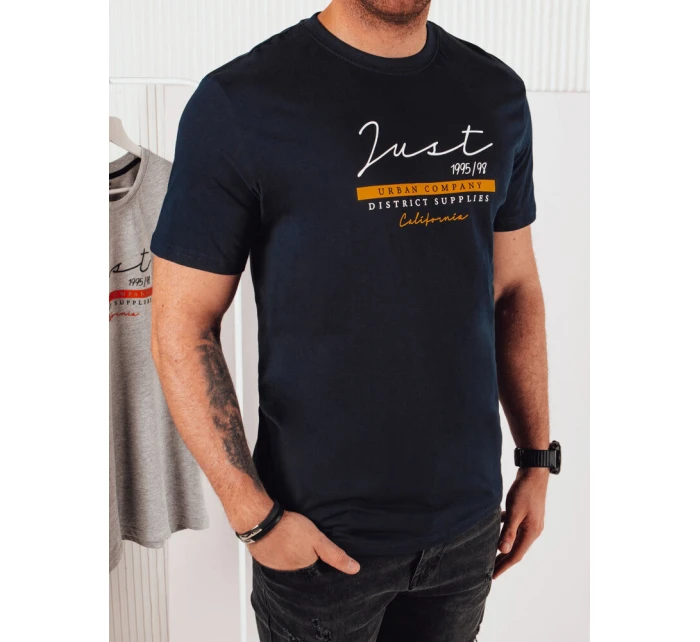 Pánské tmavě modré tričko s potiskem Dstreet RX5425 Pánské tmavě modré tričko s potiskem Dstreet RX5425