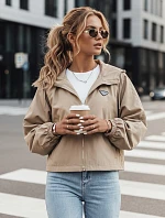 Dámská oversize bunda CATRAL tmavě béžová FashionStreet TY4190
