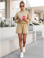 Dámská tepláková souprava beige Dstreet model 21973932 - FashionStreet Dámská tepláková souprava beige Dstreet model 21973932 - FashionStreet