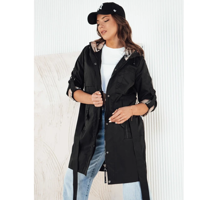 Dámská přechodná bunda parka CIVIT černá Dstreet TY4212 Dámská přechodná bunda parka CIVIT černá Dstreet TY4212