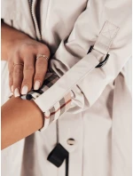 Dámská přechodná bunda parka CIVIT ecru Dstreet TY4214 Dámská přechodná bunda parka CIVIT ecru Dstreet TY4214