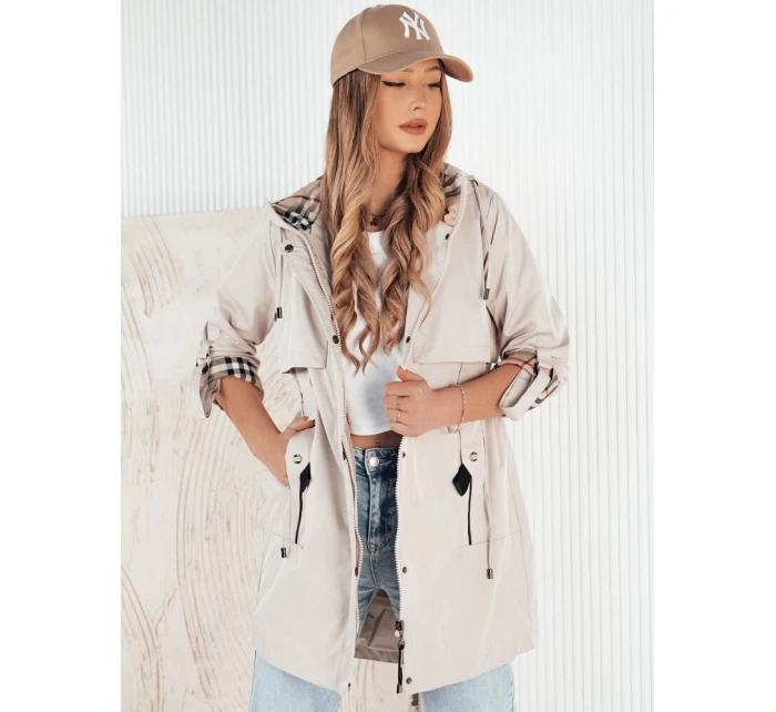 Dámská přechodná bunda VERDU ecru Dstreet TY4228 Dámská přechodná bunda VERDU ecru Dstreet TY4228