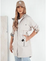 Dámská přechodná bunda VERDU ecru Dstreet TY4228 Dámská přechodná bunda VERDU ecru Dstreet TY4228