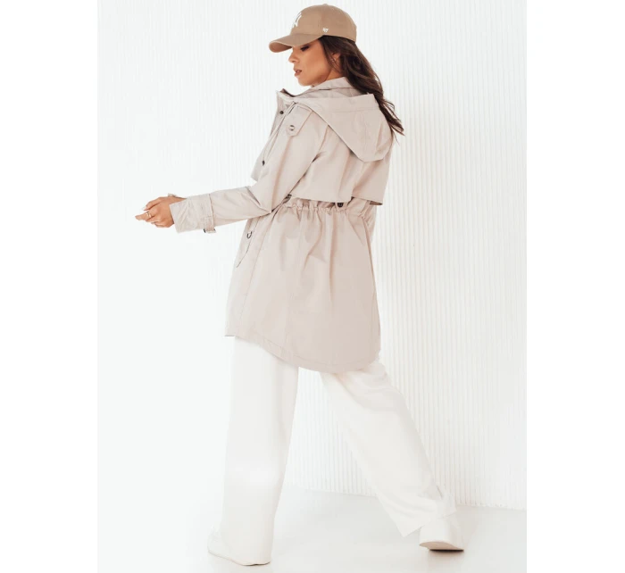 Dámská přechodná bunda parka BRENS ecru Dstreet TY4229 Dámská přechodná bunda parka BRENS ecru Dstreet TY4229