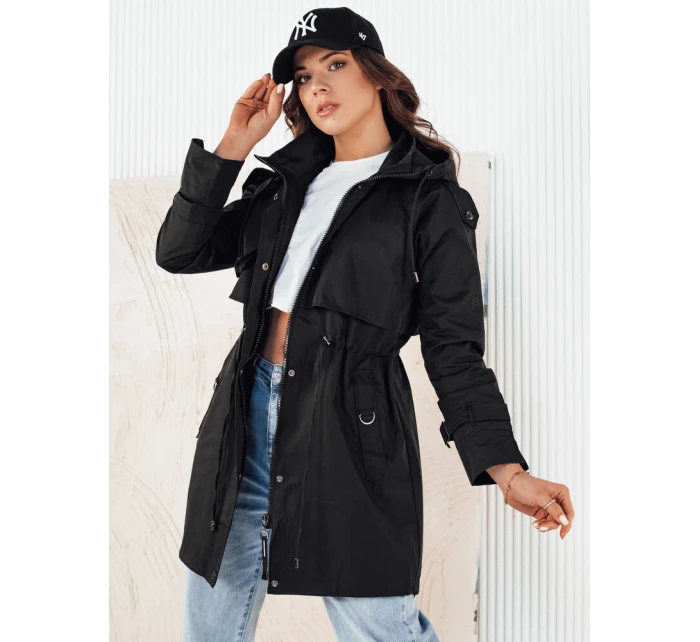Dámská přechodná bunda parka BRENS černá Dstreet TY4230 Dámská přechodná bunda parka BRENS černá Dstreet TY4230