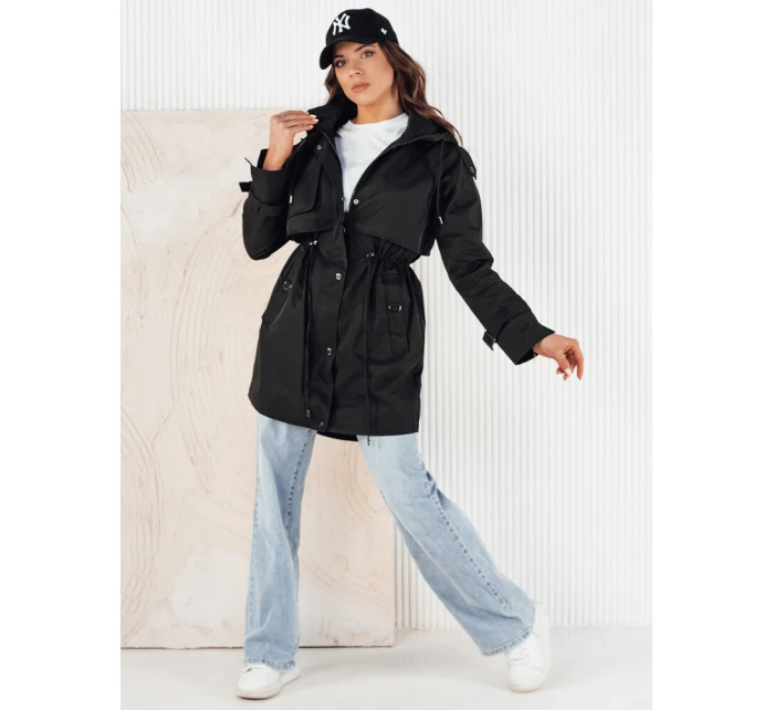 Dámská přechodná bunda parka BRENS černá Dstreet TY4230 Dámská přechodná bunda parka BRENS černá Dstreet TY4230