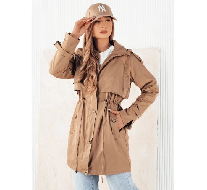 Dámská přechodná bunda parka BRENS béžová Dstreet TY4231 Dámská přechodná bunda parka BRENS béžová Dstreet TY4231