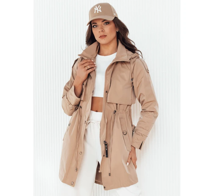 Dámská přechodná bunda parka BRENS béžová Dstreet TY4232 Dámská přechodná bunda parka BRENS béžová Dstreet TY4232