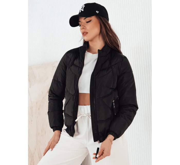 SALECA dámská prošívaná přechodná bunda černá Dstreet TY4250 SALECA dámská prošívaná přechodná bunda černá Dstreet TY4250