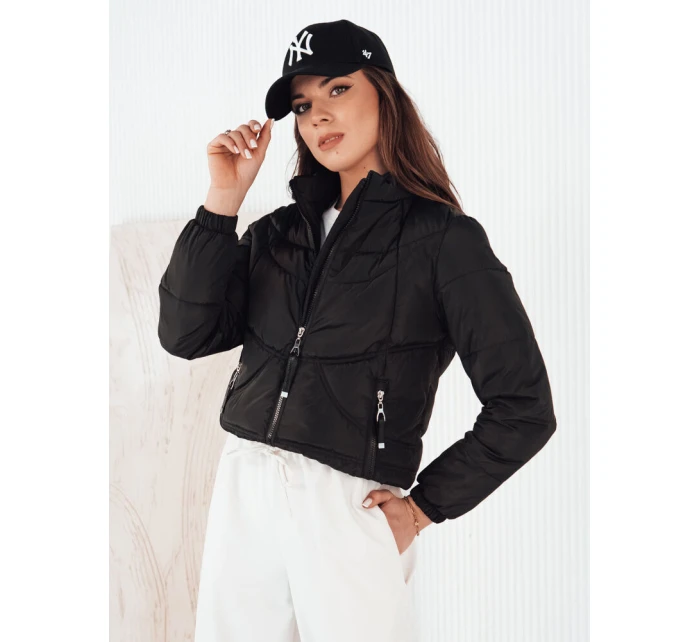 SALECA dámská prošívaná přechodná bunda černá Dstreet TY4250 SALECA dámská prošívaná přechodná bunda černá Dstreet TY4250