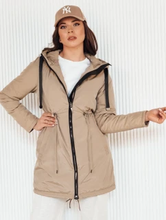Dámská přechodná bunda parka VERCHA beige Dstreet TY4261