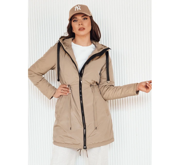 Dámská přechodná bunda parka VERCHA beige Dstreet TY4261 Dámská přechodná bunda parka VERCHA beige Dstreet TY4261