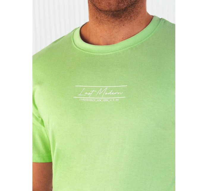 Pánské zelené tričko s potiskem Dstreet RX5472 Pánské zelené tričko s potiskem Dstreet RX5472