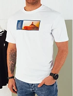 Pánské bílé tričko s potiskem FashionStreet RX5484