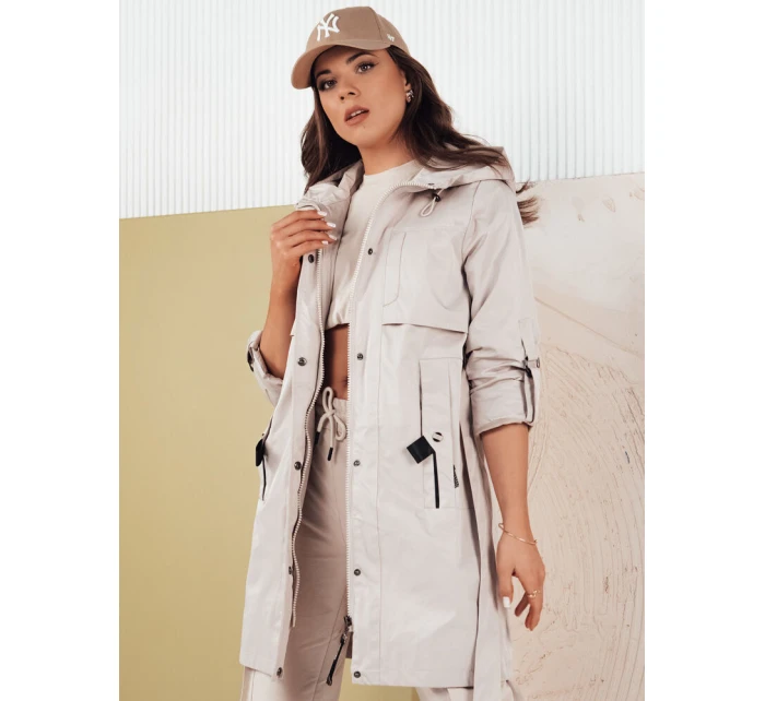 Dámská přechodná bunda parka NOLES šedá Dstreet TY4279 Dámská přechodná bunda parka NOLES šedá Dstreet TY4279