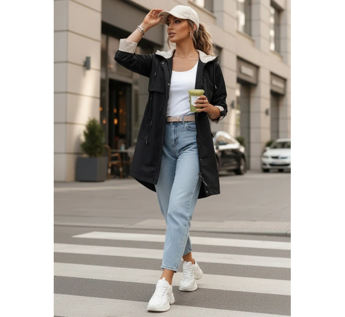 Dámská přechodná bunda parka MEROY černá Dstreet TY4290 Dámská přechodná bunda parka MEROY černá Dstreet TY4290