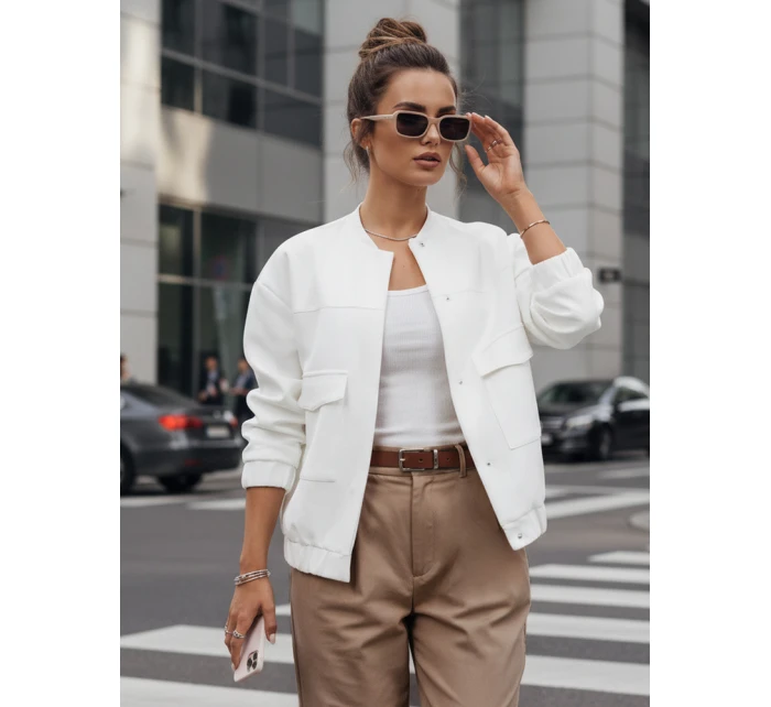 Dámská bunda QUESI ecru FashionStreet TY4293 Dámská bunda QUESI ecru FashionStreet TY4293