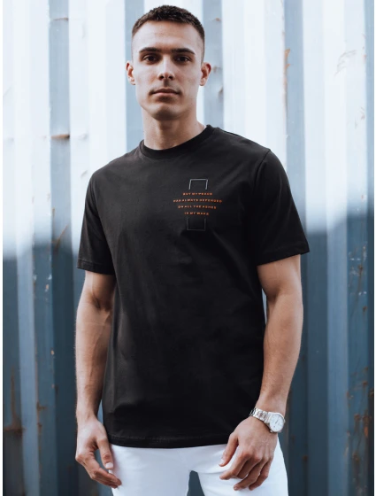 Pánské černé tričko Dstreet RX5528 Pánské černé tričko Dstreet RX5528