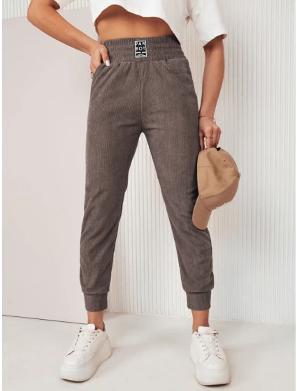 Dámské manšestrové kalhoty LORIST šedé Dstreet UY2056 Dámské manšestrové kalhoty LORIST šedé Dstreet UY2056