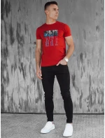 Pánské červené tričko Dstreet RX5559 Pánské červené tričko Dstreet RX5559