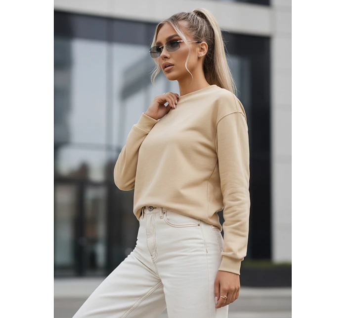 SWAN dámská mikina béžová FashionStreet BY1291 SWAN dámská mikina béžová FashionStreet BY1291