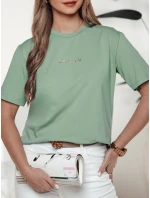 Dámské tričko WOMAN tyrkysové Dstreet RY2553