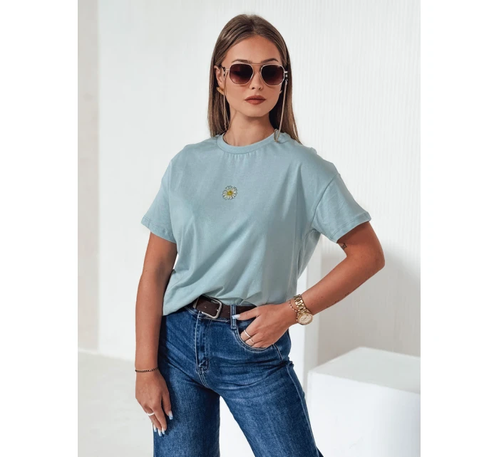 Dámské tričko FLORTA modré Dstreet RY2557 Dámské tričko FLORTA modré Dstreet RY2557