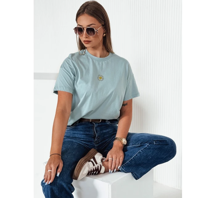 Dámské tričko FLORTA modré Dstreet RY2557 Dámské tričko FLORTA modré Dstreet RY2557