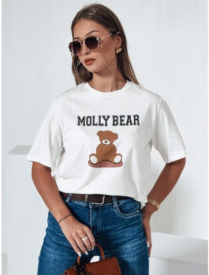 Dámské tričko MOLBER ecru Dstreet RY2571 Dámské tričko MOLBER ecru Dstreet RY2571