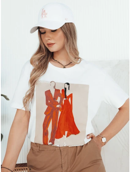 Dámské tričko COMDI bílé Dstreet RY2584 Dámské tričko COMDI bílé Dstreet RY2584