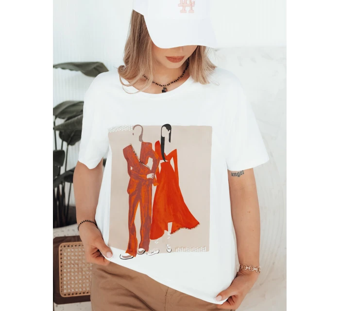 Dámské tričko COMDI bílé Dstreet RY2584 Dámské tričko COMDI bílé Dstreet RY2584