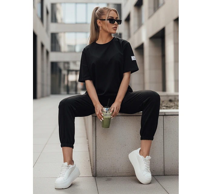 Dámský teplákový komplet RIZNA black FashionStreet AY1032 Dámský teplákový komplet RIZNA black FashionStreet AY1032