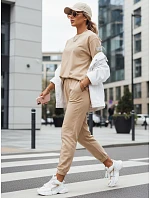 Dámský teplákový komplet RIZNA beige FashionStreet AY1035