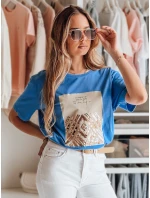 Dámské tričko CENTIA modrá Dstreet RY2613 Dámské tričko CENTIA modrá Dstreet RY2613