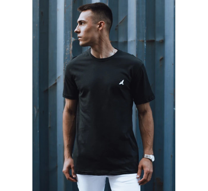 Pánské černé tričko Dstreet RX5575 Pánské černé tričko Dstreet RX5575