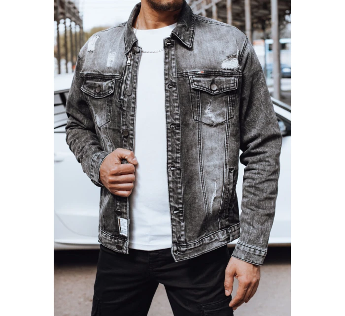 Pánská džínová bunda černá Dstreet TX4696 Pánská džínová bunda černá Dstreet TX4696