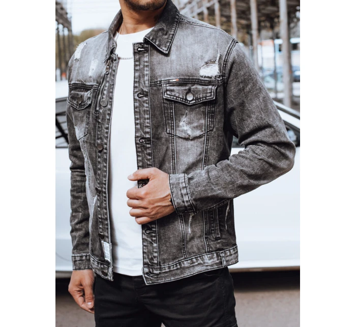 Pánská džínová bunda černá Dstreet TX4696 Pánská džínová bunda černá Dstreet TX4696